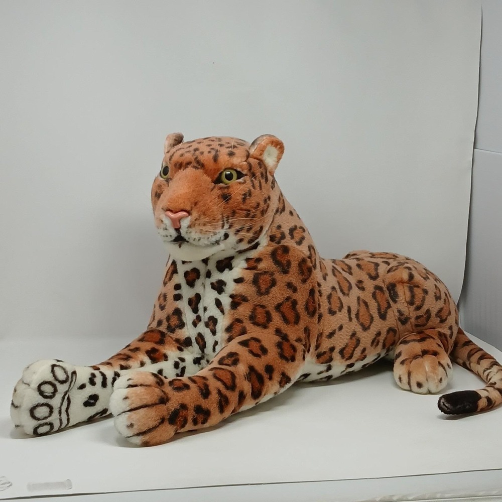 Vintage Realistic Leopard Cheetah Kelly Toy Stuffed Animal Plush Large